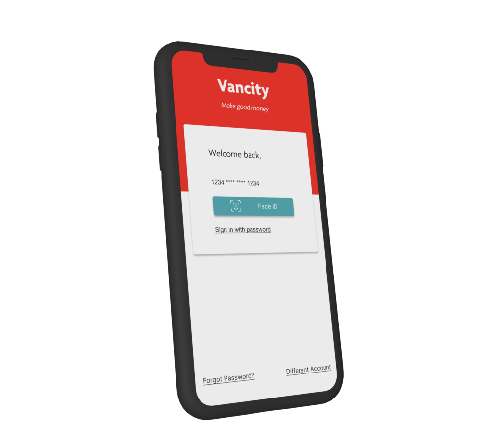 Mockup of Vancity Redesign.